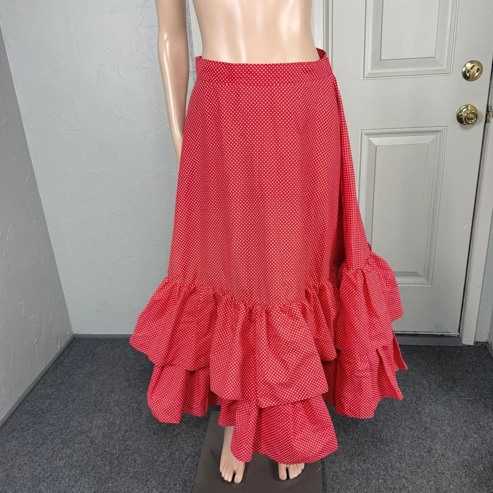 Vintage 50's 60's 70's Women's Skirt Cotton Maxi Puff Polka Mod Retro Party QQ1